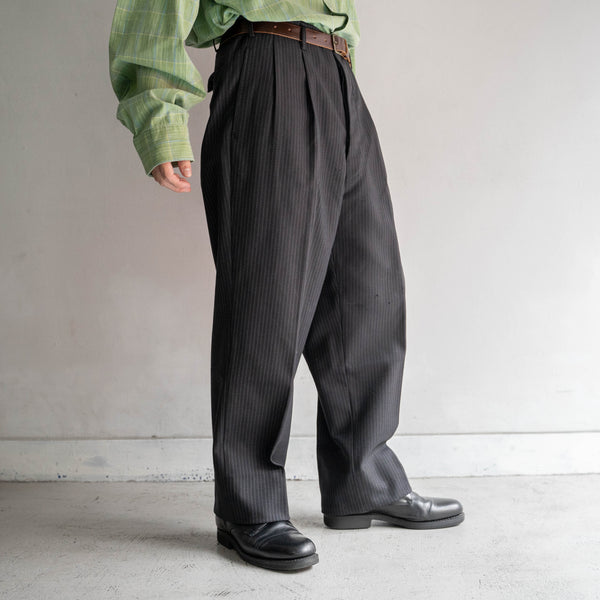 1960-70s Japan vintage black based stripe slacks