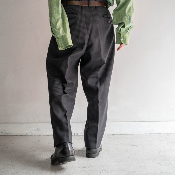 1960-70s Japan vintage black based stripe slacks