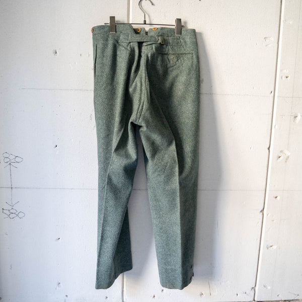 1940-50s Swiss military side line wool pants 'early model' 'dead stock'