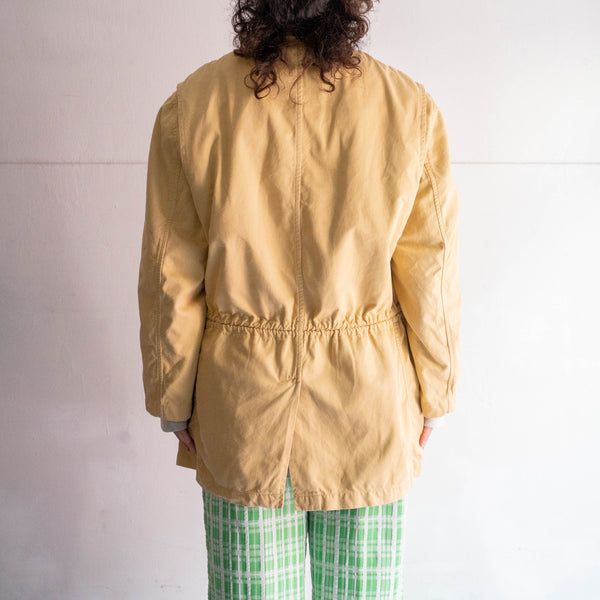 around 1990s yellow beige color 4 pockets jacket -hunting like-