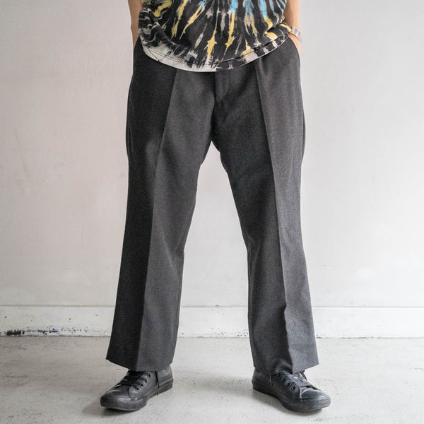 1990s Japan vintage dark gray wool slacks