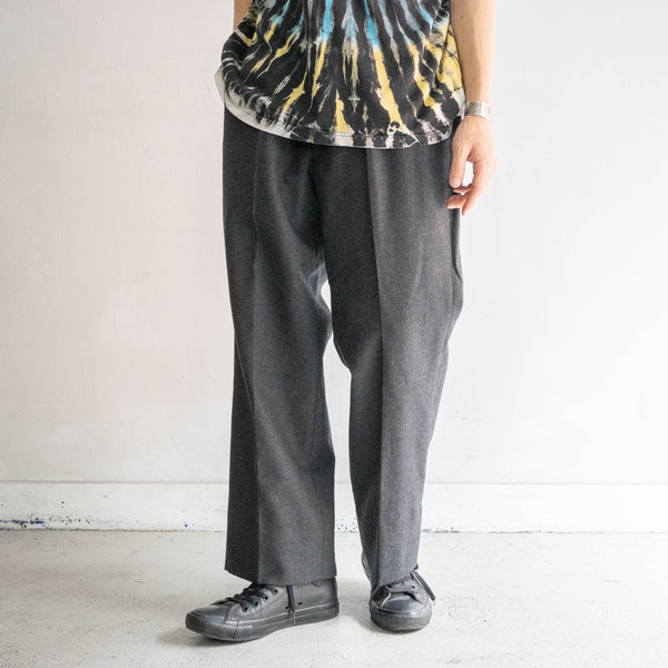 1990s Japan vintage dark gray wool slacks