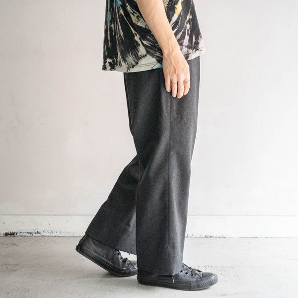 1990s Japan vintage dark gray wool slacks