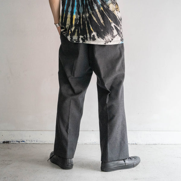 1990s Japan vintage dark gray wool slacks