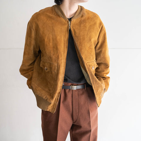 around 1970s Frence suede double zip valster jacket