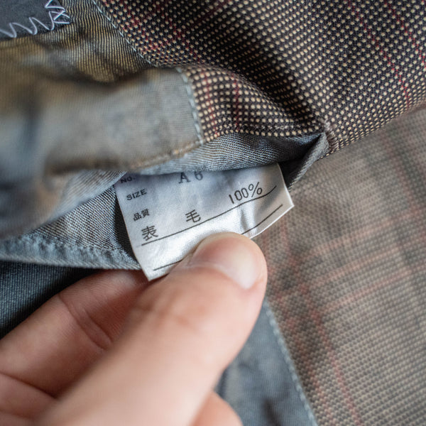 1980s Japan vintage brown × red striped tailored jacket