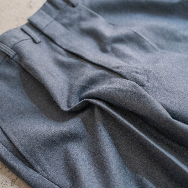1990s Japan vintage smoky blue one tuck wool slacks