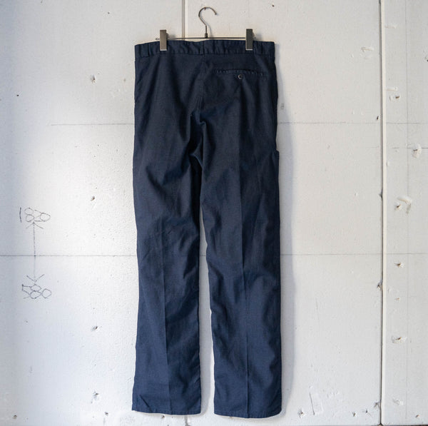 around1990s France Adolphe Lafont cotton twill work pants -black dyed- 'dead stock'