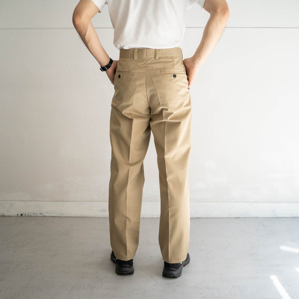 around 1990s Tunisia cotton × poly 2tack chino pants 'dead stock'