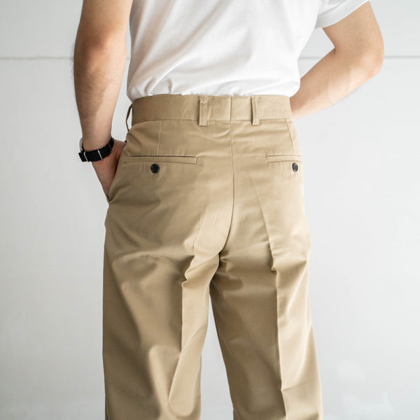 around 1990s Tunisia cotton × poly 2tack chino pants 'dead stock'