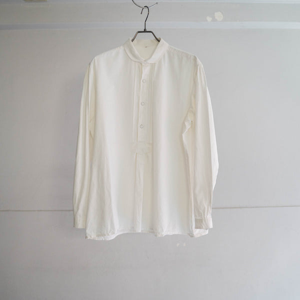 1970-80s Europe white cotton 100 smock shirt