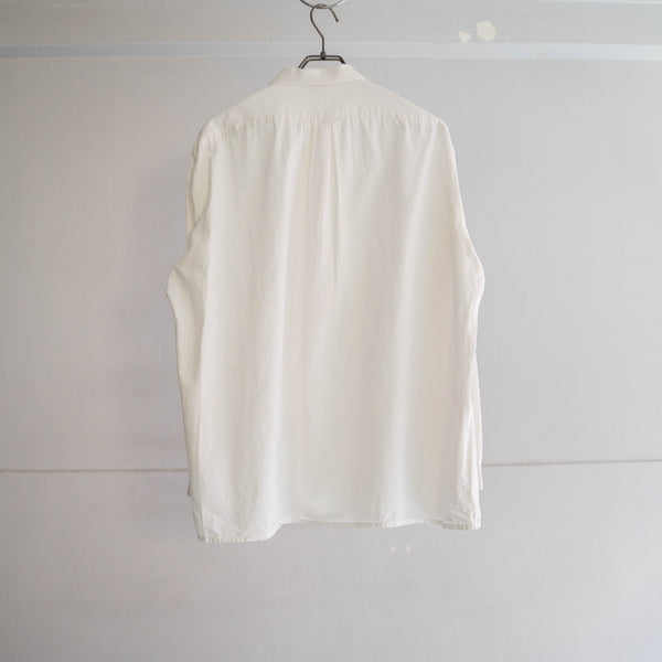 1970-80s Europe white cotton 100 smock shirt