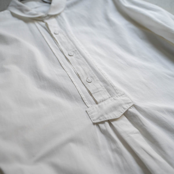 1970-80s Europe white cotton 100 smock shirt