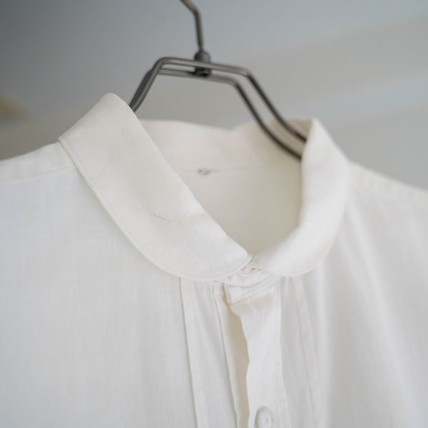 1970-80s Europe white cotton 100 smock shirt
