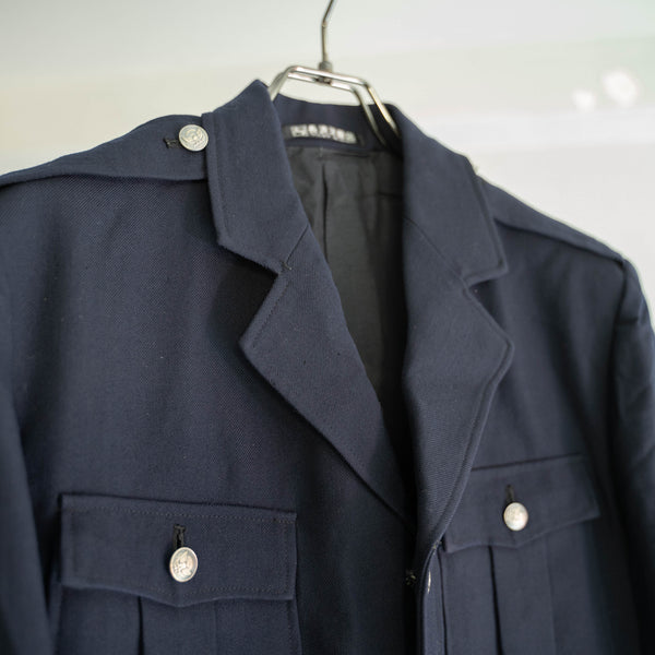 1970-80s Japan vintage AIR FORCE navy tailored jacket