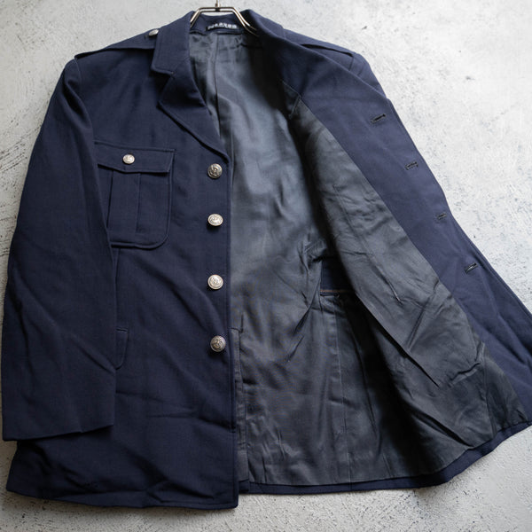 1970-80s Japan vintage AIR FORCE navy tailored jacket