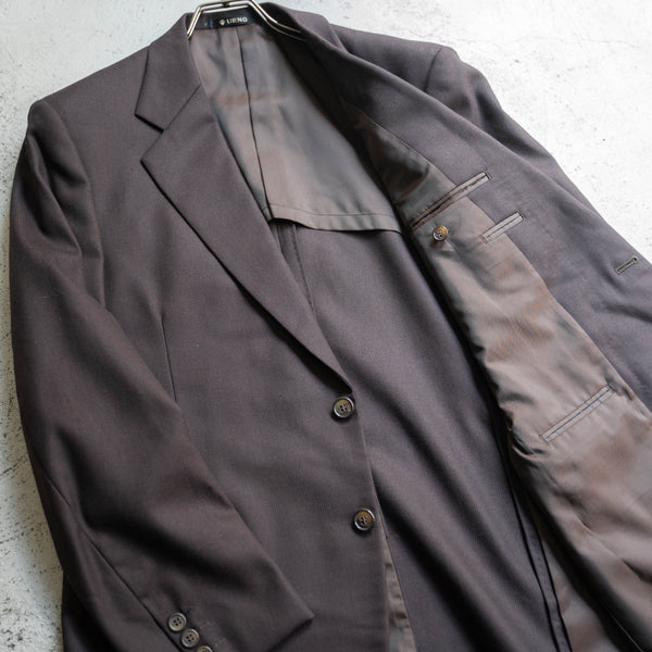 1980s Japan vintage deep brown tailored jacket