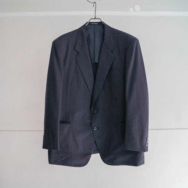 2000s japan vintage navy striped set up