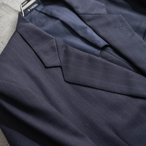 2000s japan vintage navy striped set up