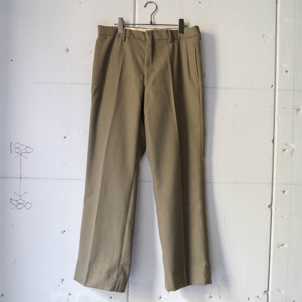 1990s Italian military khaki color wool dress pants 'dead stock’