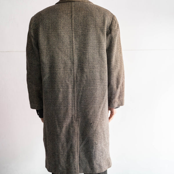 around 1960s France double breasted tweed coat "boro"