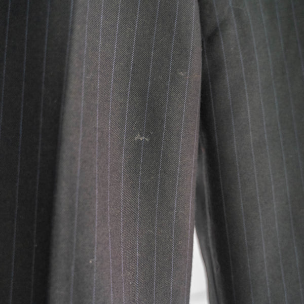 1970s Japan vintage gray green striped set up