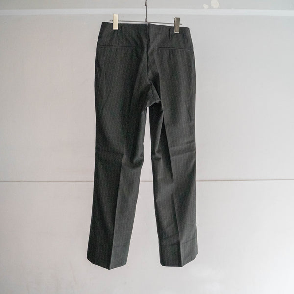 1970s Japan vintage gray green striped set up