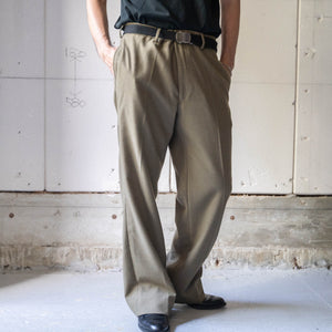 1990s Italian military khaki color wool dress pants 'dead stock’