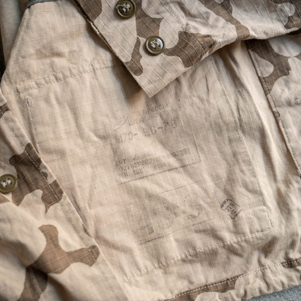 around 1990s Europe desert camouflage jacket -multi pockets-