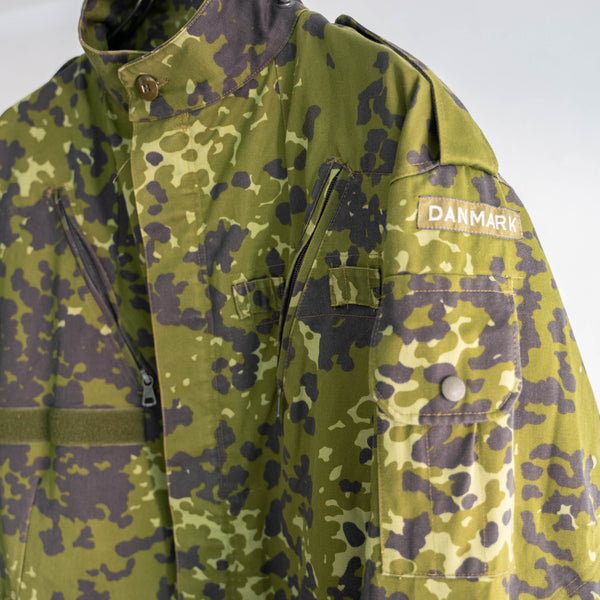 1980s Danmark military digital camouflage field coat