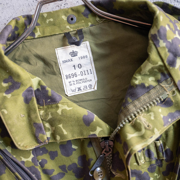 1980s Danmark military digital camouflage field coat