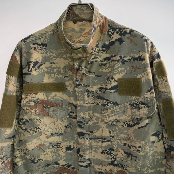 1990-00s Europe gray based digital camouflage jacket