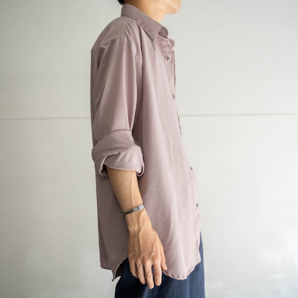 2000s light purple poly l/s shirt