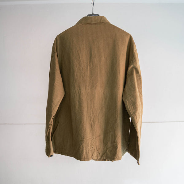 1970-80s Europe khaki HBT work jacket 'dead stock'