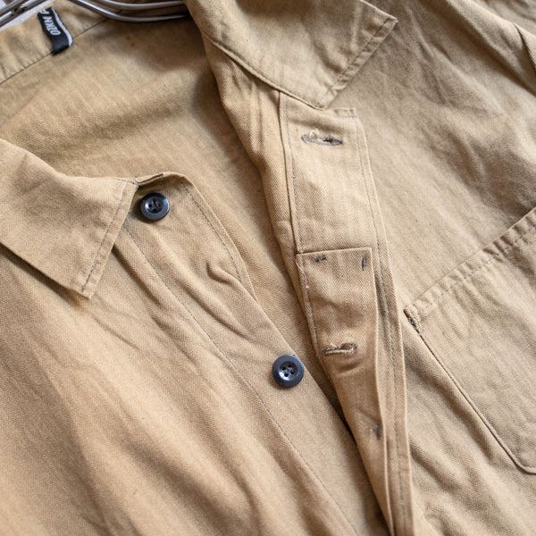 1970-80s Europe khaki HBT work jacket 'dead stock'