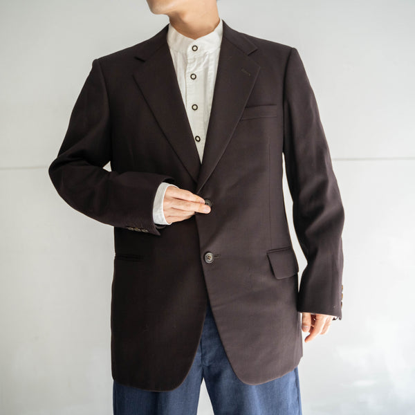 1980s Japan vintage deep brown tailored jacket