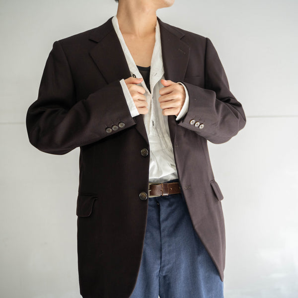 1980s Japan vintage deep brown tailored jacket