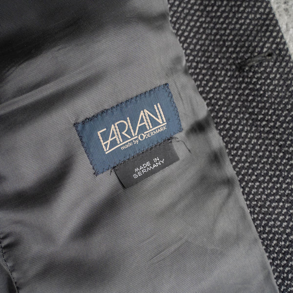 1990s Japan vintage black × gray woven tailored jacket