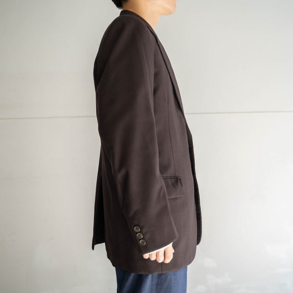 1980s Japan vintage deep brown tailored jacket