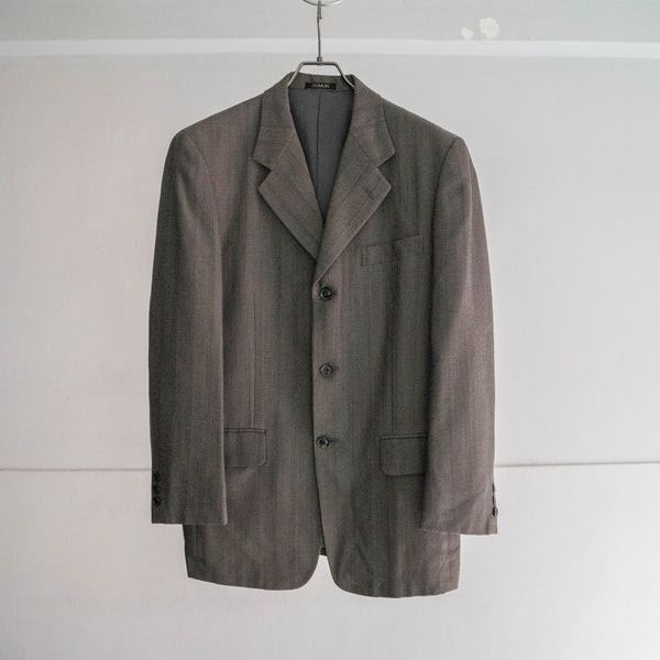 2000s Japan vintage light beige weavy set up