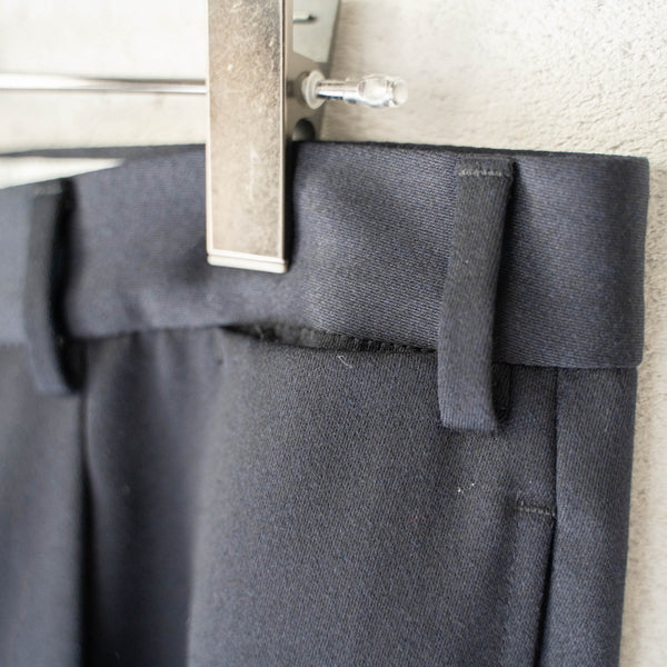 around 2000s Italian military dark navy one tuck wool dress pants 'dead stock'