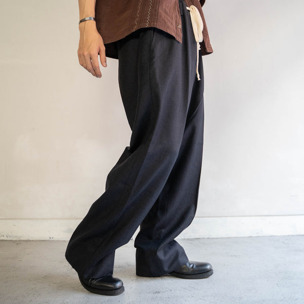1990s Japan vintage gray check slacks -waist remake-
