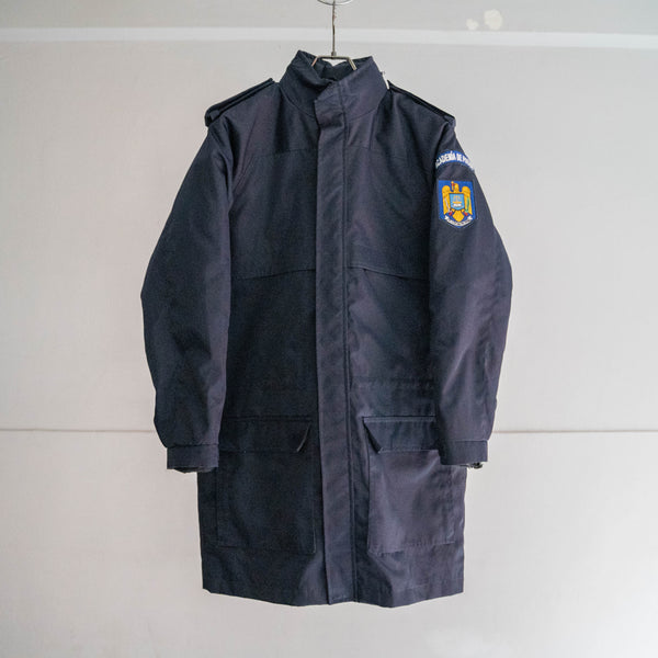 2000s Romanian military navy color police jacket with liner 'dead stock'