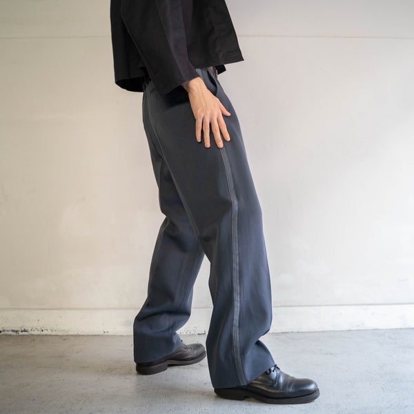 1980s Japan vintage blue side line slacks