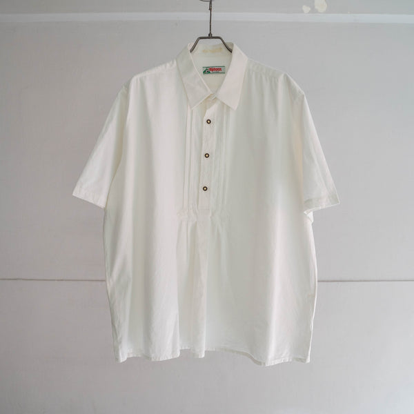 around 1990s Europe white tyrolean s/s smock shirt