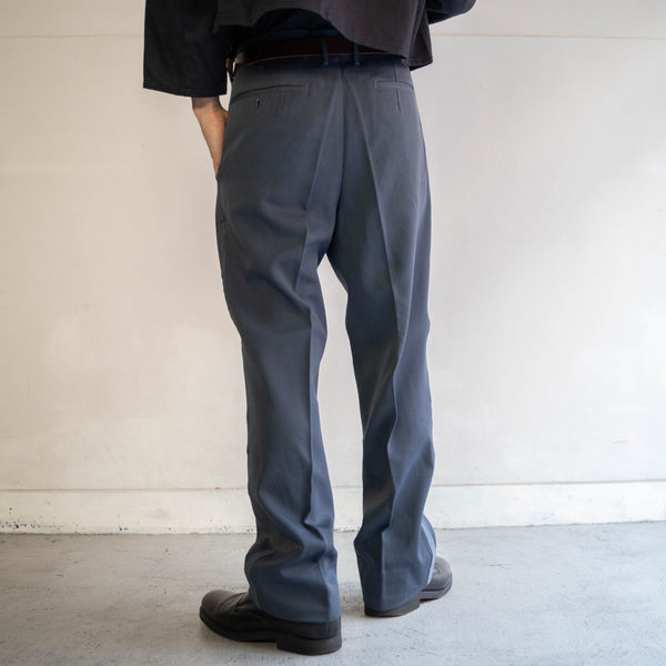 1980s Japan vintage blue side line slacks