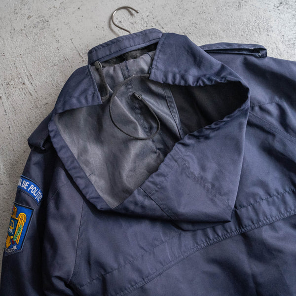 2000s Romanian military navy color police jacket with liner 'dead stock'