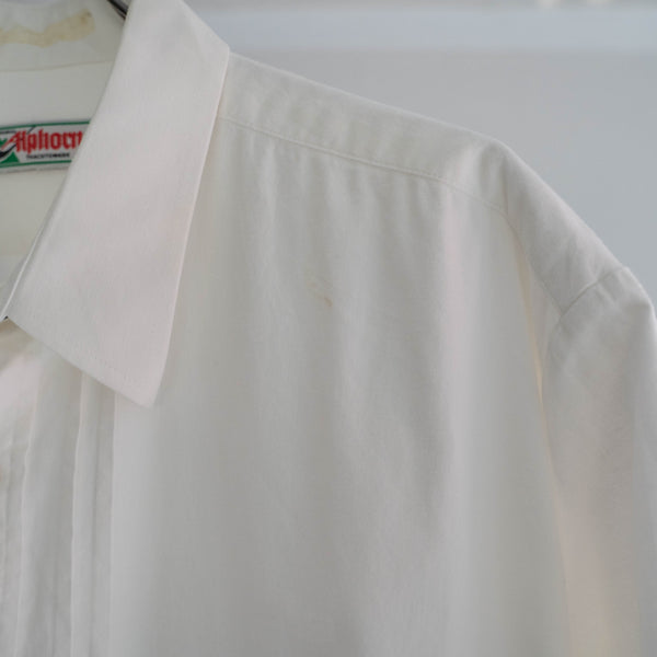 around 1990s Europe white tyrolean s/s smock shirt