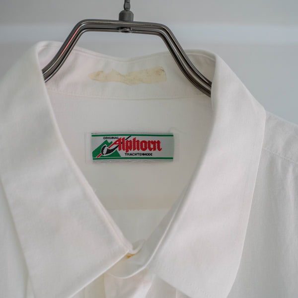 around 1990s Europe white tyrolean s/s smock shirt