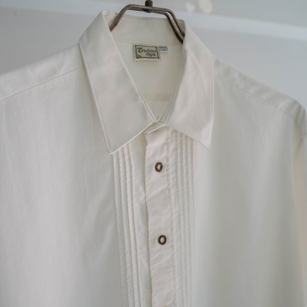 around 1990s Europe white tyrolean l/s shirt